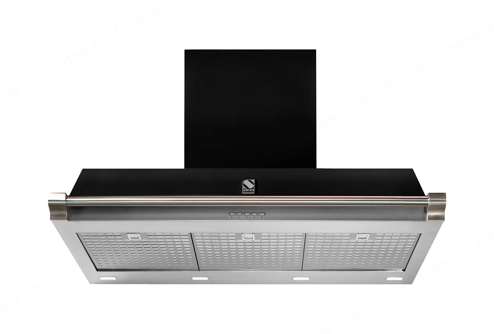 Steel קולט אדים 90 ס"מ סדרת Ascot תוצרת Steel דגם AKL90 גימור שחור — תמונה 3